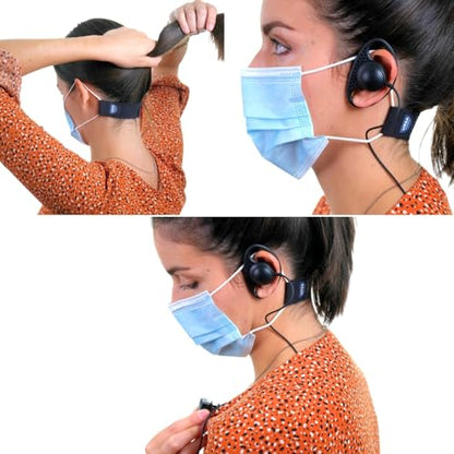 URSA Maskie Face Mask Holder | Ultra-Light & Breathable Ear Saver | Adjustable Hook Tape Gripper | Comfortable Reusable Strap Extender | Protects Ears from Strain | Multiple Ways to Wear - 2.9 g