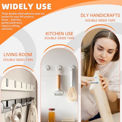 Double Sided Tape HeavyDuty,Double Sided Tape for Walls,48Pcs 2 Sided Sticky Waterproof Pads,1.96 * 1.18 Inch Super Strong Removable Double-Sided Foam, Mounting Black Hanging Tape for Home & Office - color: Pack of 48 Rectangles