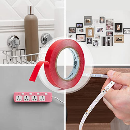 HPP Double Sided Tape Clear, Heavy Duty Tape, Strong and Permanent for Outdoor and Indoor, (0.75in x 16ft) - size: 0.75in x 16ft
