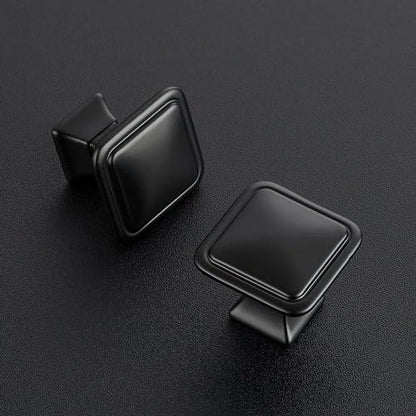 Ravinte 30 Pack Solid Single Hole Square Foot Cabinet Arch Knobs Kitchen Cabinet Knobs Matte Black Cabinet Knobs Black Drawer Pulls Kitchen Cabinet Hardware Knobs for Cabinets Cupboard Handles - color: Matte Black
