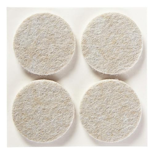 Scotch Felt Pads 12 PCS Beige, Felt Furniture Pads for Protecting Hardwood Floors, 1.5" inch Round, Easy-to-Apply, Self-Stick Design, Reliable Protection from Nicks, dents and Scratches (SP803-NA) - size: 1.5" Round (Pack of 2)