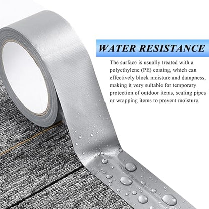 2 Pack Duct Tape Heavy Duty, Waterproof, Heat Resistant, Strong Adhesive Packaging Tape for HVAC, Home Improvement, Outdoor, Packing Boxes, Pipe Insulation, Window Sealing (21 Yards x 2 Inch) - size: 2 Rolls, 2" x 21 Yds