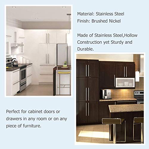 Goldenwarm 15Pack Single Hole Brushed Stainless Steel Cabinet Knobs and Pulls Door Cupboards Drawers Bedroom Furniture Handles 50mm/2in Overall Length - color: ‎Brushed Stainless Steel, size: 15 Pack