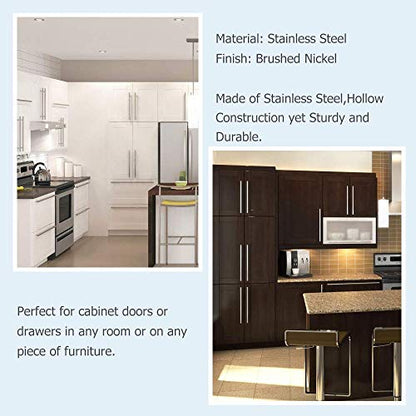 Goldenwarm 15Pack Single Hole Brushed Stainless Steel Cabinet Knobs and Pulls Door Cupboards Drawers Bedroom Furniture Handles 50mm/2in Overall Length - color: ‎Brushed Stainless Steel, size: 15 Pack