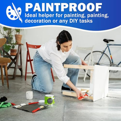 24 Pack 12 x 9 ft 0.4 MIL Large Painter’s Plastic Drop Cloth Painting Sheet-Light & Durable Dust Cover-Clear Plastic Sheet-Plastic Sheeting-Plastic Cover-Paint Drop Cloth- Plastic Floor Protector