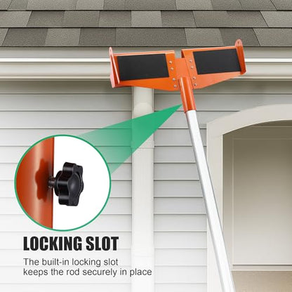 Heavy Duty Ladder Stabilizer and Gutter Guard, Roof Access Safety Tool, Prevent Ladder Slippage, Gutter Protection for Roofing, Multi-Functional Ladders Accessory, Improve Roof Cleaning Work Safety