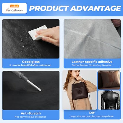 Leather Repair Patches, 3.5X79 Inch Self-Adhesive Leather Repair Tape, Stretch Vinyl Repair Kit for Couch Furniture Sofas Car Seats (Black, 3.5X79 Inch) - color: Glossy Black, size: 3.5X79 Inch