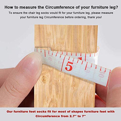 Ulalaza 32Pcs Chair Leg Floor Protectors Knitted Furniture Feet Non-Slip Wear-Resistant Noise-Reducing Chair Covers Caps Set (Style 2-Coffee) - color: Style 2-coffee