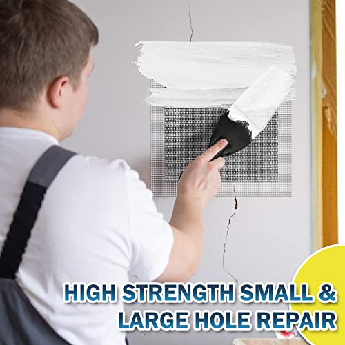 Seloom Drywall Repair Kit Upgraded Size, 10 x 10 Inch Drywall Patch Kit Large Hole, Self Adhesive Fiberglass Wall Patch Quick Repair for Damaged Drywall Ceiling - size: 10IN