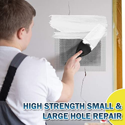 Seloom Drywall Repair Kit Upgraded Size, 10 x 10 Inch Drywall Patch Kit Large Hole, Self Adhesive Fiberglass Wall Patch Quick Repair for Damaged Drywall Ceiling - size: 10IN