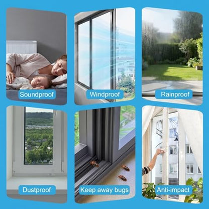 39FT Weather Stripping Door and Window Seal, Self-Adhesive Soundproofing Seal Strip, 0.35" Wide x 0.2" Thick, Draft Stopper for Doors & Windows (Grey, 39.4FT, 0.35'' Wide X 0.35'' Thick) - size: 39.4ft, 0.35'' Wide X 0.35'' Thick