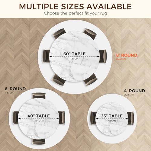 BAGAIL BASICS Round 8 FT Rug Pad Gripper for Hardwood Floors, Non Slip Rug Pads for Area Rugs, Extra Thick Under Rug Padding, Protect Your Rugs & Floors - size: 8' (Round)
