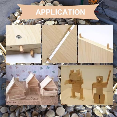 smseace 230Pcs Wooden Dowel Pins 1/4inch 5/16inch 3/8inch, Fluted Wood Dowels Rods for Crafts, Furniture, DIY Manual - size: 230Pcs Straight Wood Pin - 4 Sizes