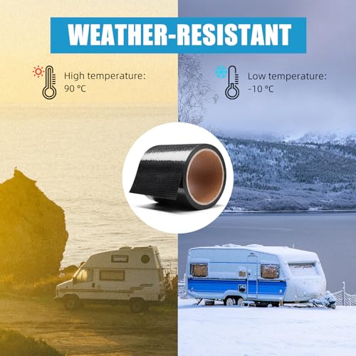 RV Underbelly Material RV Underbelly Tape, 7.87'' x 20' Waterproof Tape with Permanent Sealing Adhesive for Camper Travel Trailer, Mobile Home, Tear Repair Patch - size: 7.87 Inch x 20 Feet