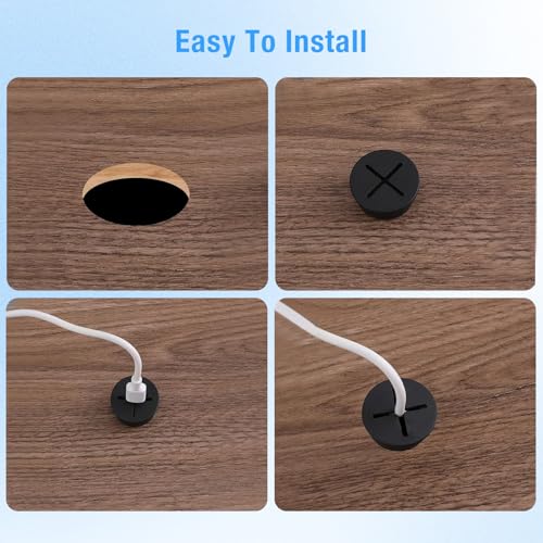 Desk Grommet, 1 in 25 mm Silicone Rubber Grommets, White Desk Hole Cover for Cables, Flexible Wall Cord Pass Through Grommet for Office Table Computer Home Furniture Wire Organizer-8 Pcs - size: 1"(25 mm)-8Pcs, style: White