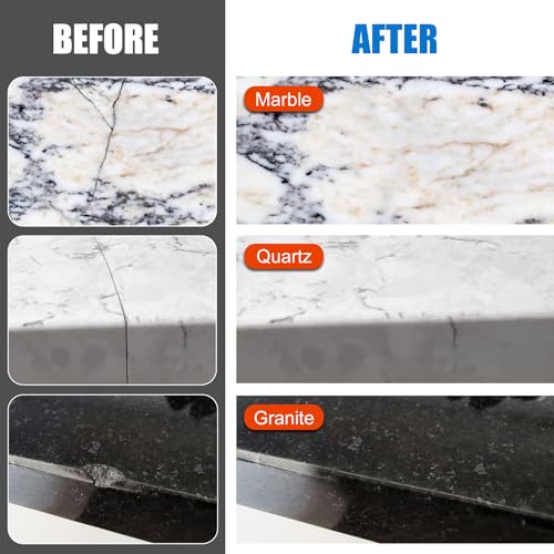 Tile Repair Kit, Ceramic Tile Chip Repair Kit, Porcelain Repair Kit for Ceramic, Tub, Acrylic, Fiberglass, Quartz, Marble and More, Tile Chip Repair Filler for Filling Dents, Cracks, Holes, Scratches