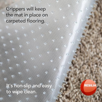 Pet Carpet Protector - Doorway Damage Deterrent and Scratch-Stopper for Cats, Dogs, and Pets, Heavy-Duty PVC Runner, Cut to Fit, Clear, 30 Inches x 48 Inches, Made in The USA - size: 30" x 48"
