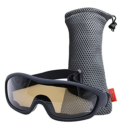 Viriber Motorcycle Goggles - UV Protective Outdoor Dust-proof Combat Goggles, Military Sunglasses, Tea - color: Tea