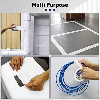 Duct Tape White Heavy Duty - 1.88 in 35 Yds Waterproof No Residue Strong Adhesive Duct Tape Tearable for Indoor Outdoor Use,Multi Purpose Home Repair - color: White
