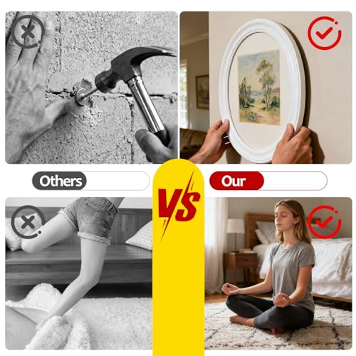 2 Rolls Heavy Duty Double Sided Mounting Tape - 1.2 Inches Wide, 0.07 Inches Thick, 15FT/Roll - Removable, Residue-Free for Home/Office/Outdoor