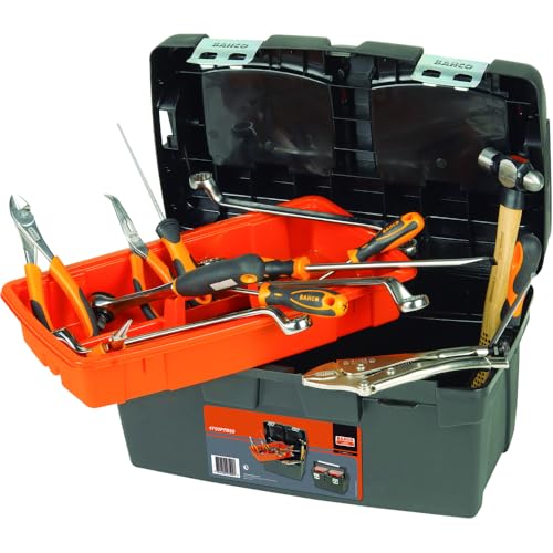 Bahco 4750PTB60 BH4750PTB60 Plastic Tool Box, Multi-Colour, 600 x 305 x 295 mm - size: 600 x 305 x 295 mm
