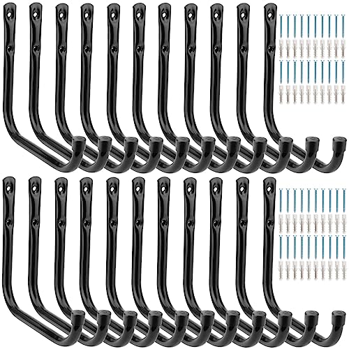 20Pcs Heavy Duty Garage Storage Hooks, 6.7 Inches Garage Wall Hook for Hanging Tools, Ladder, Bicycle, Chairs