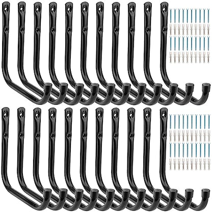 20Pcs Heavy Duty Garage Storage Hooks, 6.7 Inches Garage Wall Hook for Hanging Tools, Ladder, Bicycle, Chairs
