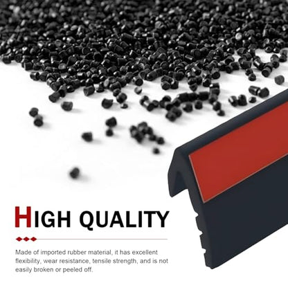 13Ft Car Door Rubber Seal Strip, V-Shape Self-Adhesive Seal Strip Soundproof Window Trim Molding, Car Window Weather Stripping Universal for sedan Truck SUV(Black)
