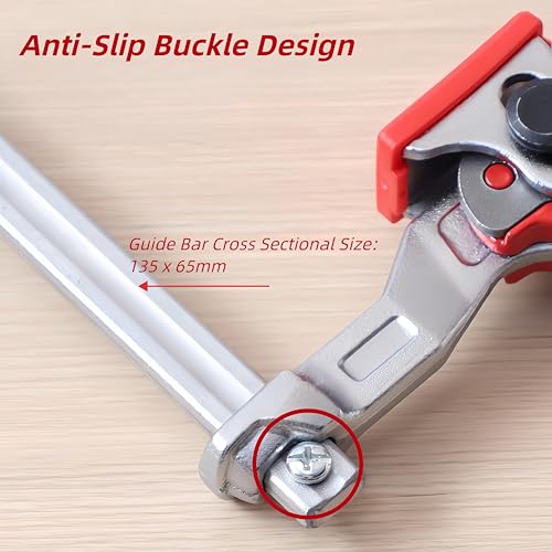 2 Pack Bench Dog Clamp, Quick Release Ratcheting Woodworking Bench Vise, Adjustable MFT Table Workbench Dog Hole Clamps 3/4 Inch Hold Down Clamp for Woodworking