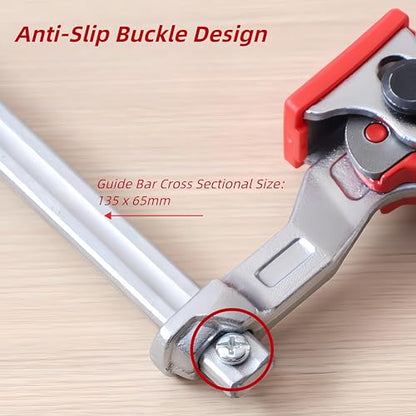 2 Pack Bench Dog Clamp, Quick Release Ratcheting Woodworking Bench Vise, Adjustable MFT Table Workbench Dog Hole Clamps 3/4 Inch Hold Down Clamp for Woodworking