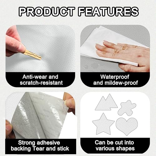 Leather Repair Tape,3.9 x 63 Inches Self Adhesive Leather Repair Patch,Vinyl Leather Repair Kit for Furniture,Couches,Car Seats,Sofas,Office Chairs,Beige - color: Beige, size: 3.9*63inch