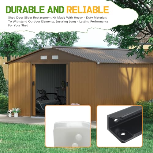 Door Tune Up Kit for Arrow Shed Storage Products, Dk100-A Sliding Shed Doors Kit-Black