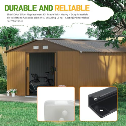 Door Tune Up Kit for Arrow Shed Storage Products, Dk100-A Sliding Shed Doors Kit-Black