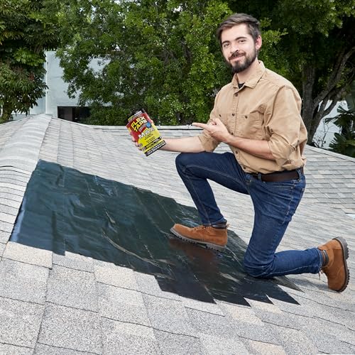 Flex Tape, Original Thick Flexible Rubberized Waterproof Tape - Seal and Patch Leaks, Works Underwater, Indoor Outdoor - Home RV Roof Plumbing and Pool Repairs, Black, 8 in x 5 ft, Pack of 1