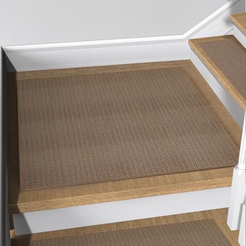 FlowaFoli Stair Treads Matching-Mat for Wooden Steps, Non Slip Stair Landing Mat with Self-Adhesive Stair Treads for Kids Elders and Pets(1Pcs, Brown, 31" * 31") - color: Brown, size: 31" x 31"