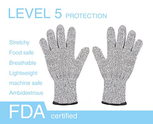 VViViD Cut Resistant Comfort Flex Safety Work Glove Pair - Level 5 Protection (Large)