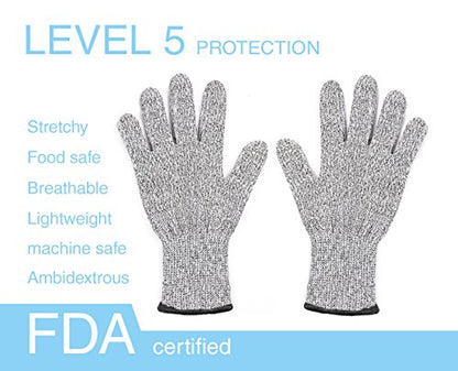VViViD Cut Resistant Comfort Flex Safety Work Glove Pair - Level 5 Protection (Large)