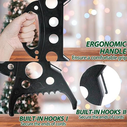 4Pack Christmas Light Storage Holder, All-Purpose Holiday Light Organizer, Black - size: 4PC