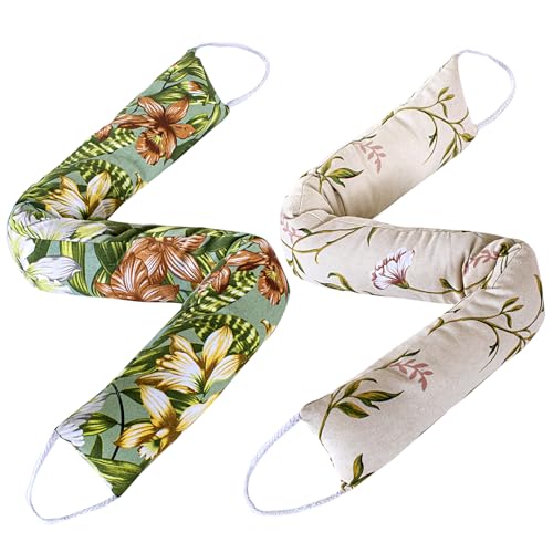 2 Pack 40 Inch 4 Inch Wide Under Door Blocker Door Draft Stopper, Bottom Blocker Weighted Gap Filler Saving Energy Sound Air Noise Light Stopper Canvas Cotton Cartoon Print 2.8Lb - size: 40in