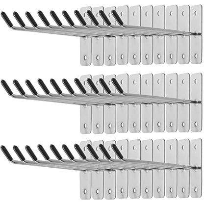 30pcs Wall Mounted Hook Heavy Duty Metal Single Hooks Home Storage Organizer Hanger Stainless Steel Hook Garage Hooks Tool for Garage Shop Retail Office Kitchen Store Display (4in/10cm) - size: 4 IN