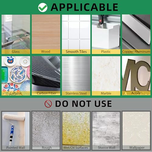 YMHB Double Sided Tape Heavy Duty, Nano Tape Double Sided Mounting Tape(2 Rolls, Total 19.6FT), Removable Transparent Adhesive Tape, Clear Two Sided Poster Wall Tape Strips for Home Office - size: 1.18 inch x 19.6 feet