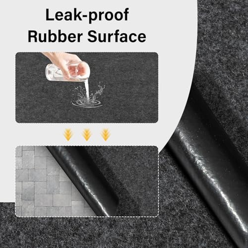 Oil Spill Mat 36 x 60 Inch,Highly Absorbent Maintenance Mat Protect Your Floor from Oil Drips, Spills, Splashes and Stains