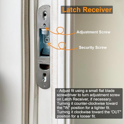 2-Panel Sliding Patio Door Lock and Receiver Kit Replacement for Andersen Gliding Glass Door Reachout Locks from 1986 to Present