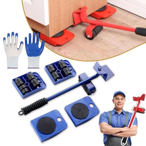 Heavy Duty Furniture Lifter, Furniture Slides Kit, Heavy Furniture Sliders Mover Tool Set (Blue) - color: Blue