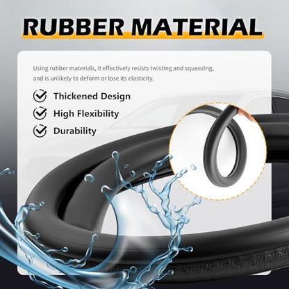 2PCS 2.62FT B Pillar Sealing Strip,Upgraded Rubber Car Door Seal Strip B Pillar with U-Shaped Fixing Steel Strips,Dust-Proof & Noise-Reducing Car Door Weather Stripping