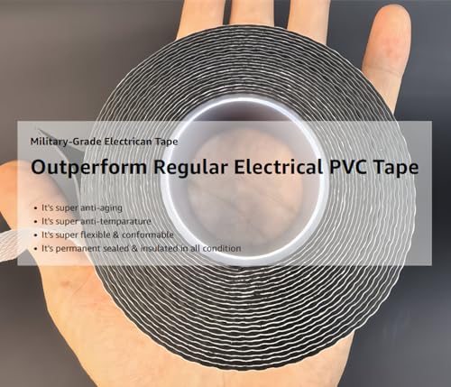 Silicone Butyl Composite Rubber Self-Fusing Tape(1.5" x 20FT) | IP67 Waterproof & 35KV Insulated | Extreme Cold/Hot Resistance | for Plumbing, Hose Repair, Pipe Leak, Electrical Joint, Handlebar Grip