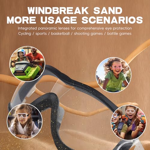 Children's Safety Glasses for sports,Goggles Childrens Windproof Eyes Protective UV - color: Blue