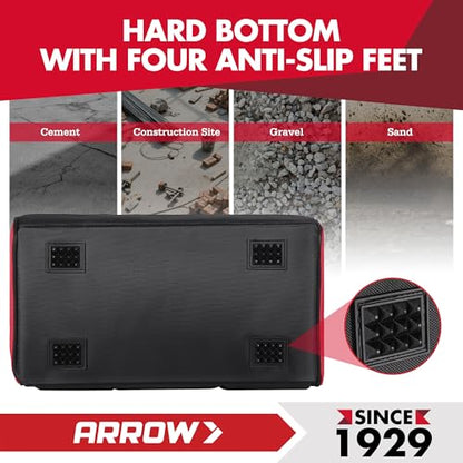 ARROW 16" Tool Bag Organizer with Anti-Slip Feet, Tool Bags for Men Heavy Duty, Wide Open Mouth, Large Capacity with 13 Pockets, Portable Toolbag for Electrician Mechanic Plumber HVAC - size: 16 Inch
