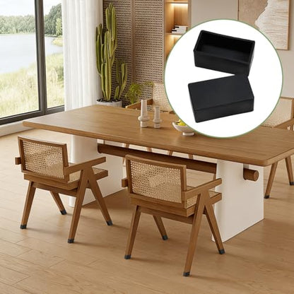 2"X 4" (50X100 mm) Rectangular Chair Leg Caps, Silicone Chair Leg Floor Protectors, Flexible End Caps, Non-Slip Rubber Chair Feet Covers for Hardwood Floors, Tables & Patio Furniture,4PCS Black - size: 2"x4"（50x100 Mm)