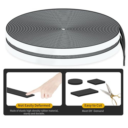 Weather Stripping,Weather Stripping for Door,Strong Adhesive, Lightproof, Soundproof Foam,Door Seal Strip for Door Frame,Window Frame,Sliding Door (Black,1/2 in x 1/16 in x 66Ft) - size: 1/2 In x 1/16 In x 66Ft